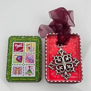 Brighton Silver Metal Scroll Filigree Snowflake 3D Christmas Tree Ornament ❄️